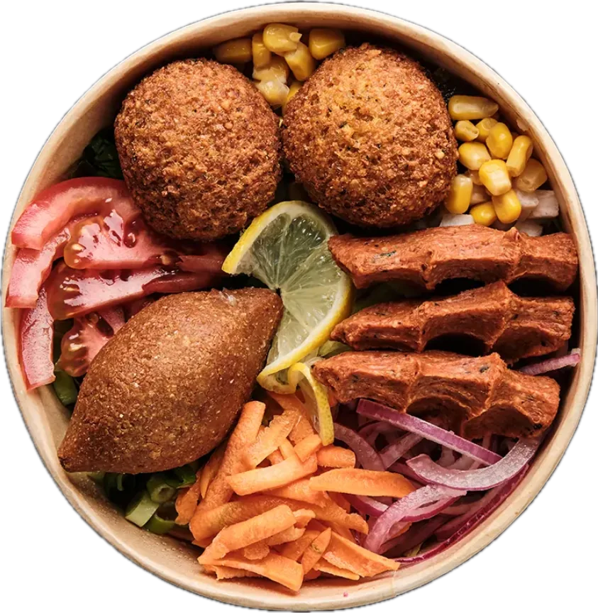 Cigköfte, Falafel and Bällchen Bowl